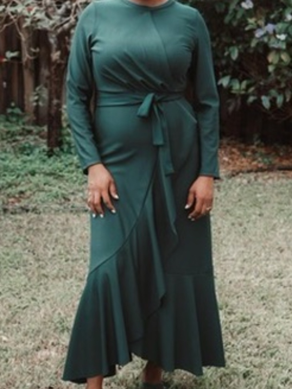 Emerald Green Ruffle dress